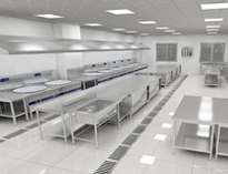 綿陽(yáng)不銹鋼廚房設(shè)備廠家告訴你食堂廚房布局設(shè)計(jì)方法