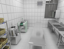 學校食堂廚房設備廠家教你設計粗加工間